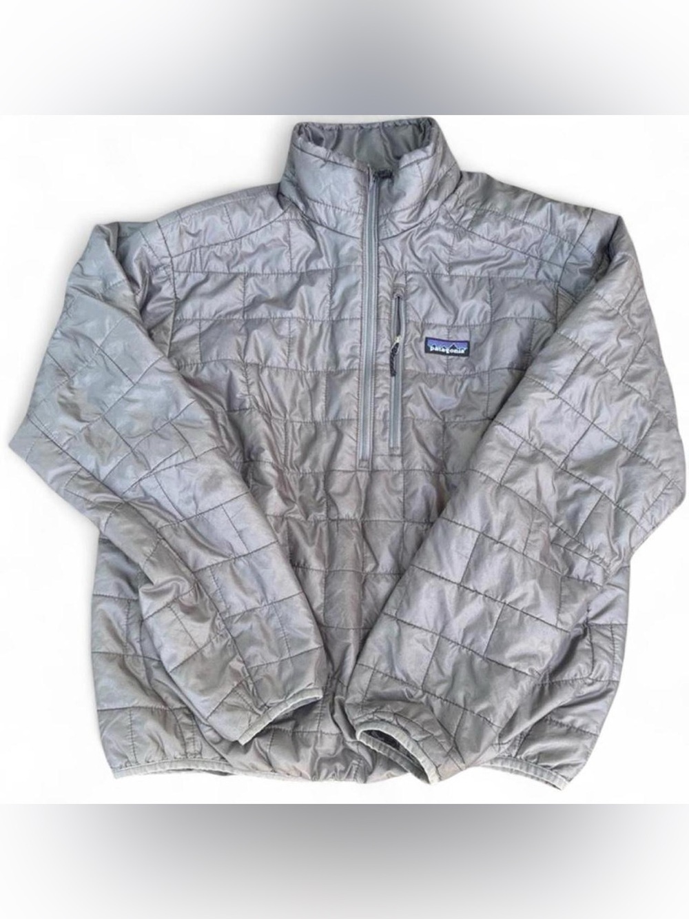 Patagonia Quilted Nano  1/2 Zip Jacket - Light Gray